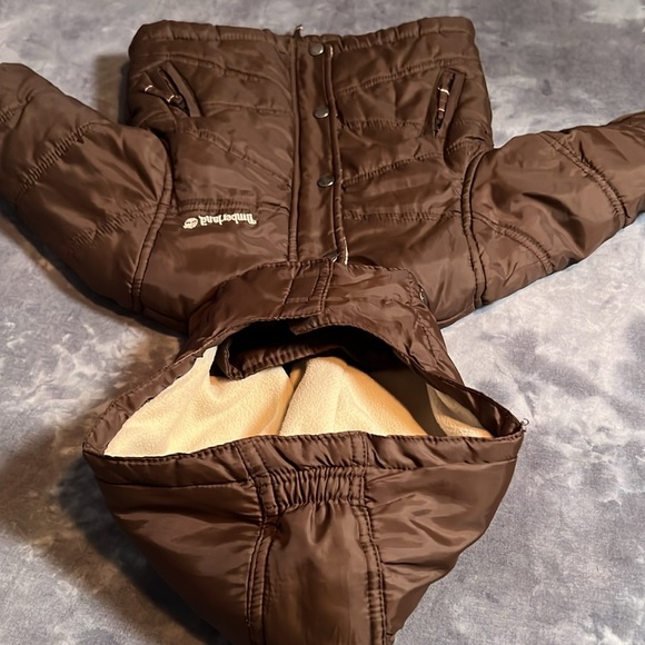 🥳 Host Pick 🥳 - Timberland Kids Parks Snap Front Removable Hood Jacket size 12M - Picture 9 of 16